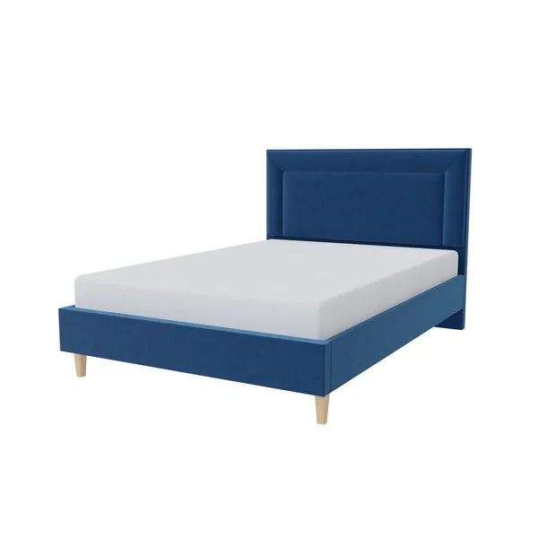 Millbrook Border Double Fabric Bed Frame - Blue