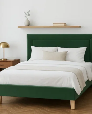 Millbrook Border Double Fabric Bed Frame - Green