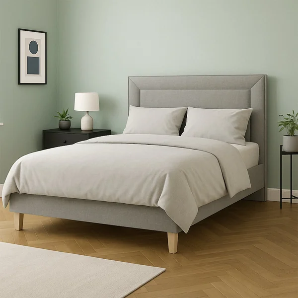 Millbrook Border Double Fabric Bed Frame - Grey