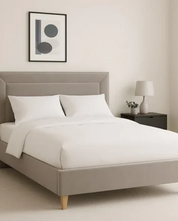 Millbrook Border Double Fabric Bed Frame-Natural