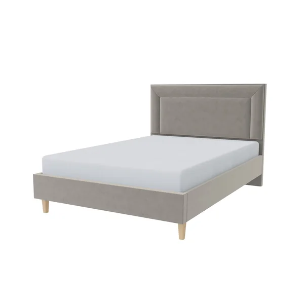 Millbrook Border Double Fabric Bed Frame-Natural