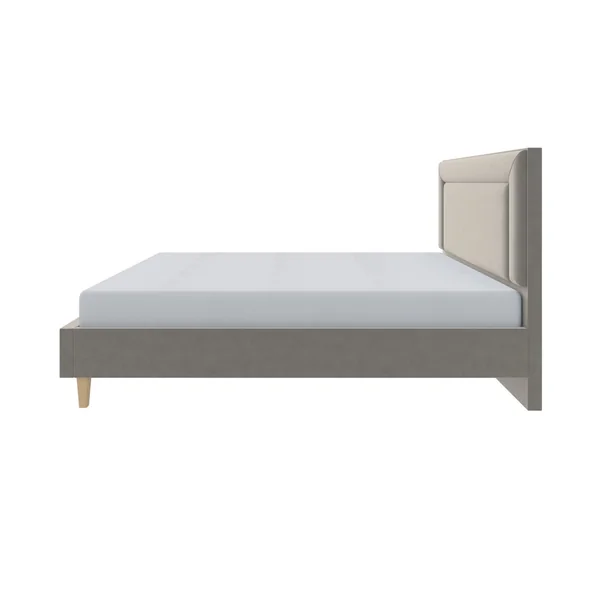 Millbrook Border Double Fabric Bed Frame-Natural