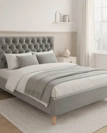 Millbrook Chester Double Fabric Bed Frame - Grey