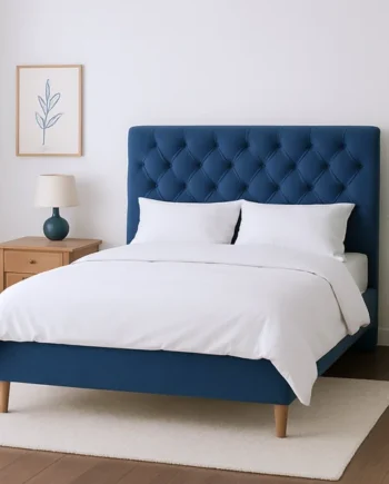 Millbrook Chester Double Velvet Bed Frame - Blue