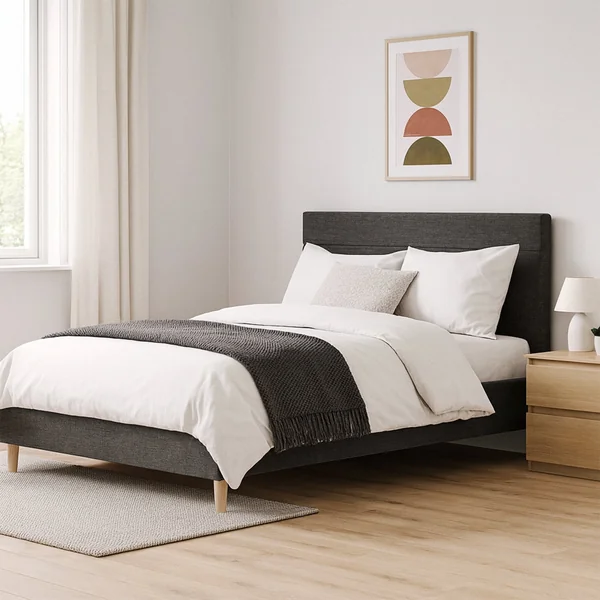 Millbrook Miller Double Fabric Bed Frame - Charcoal