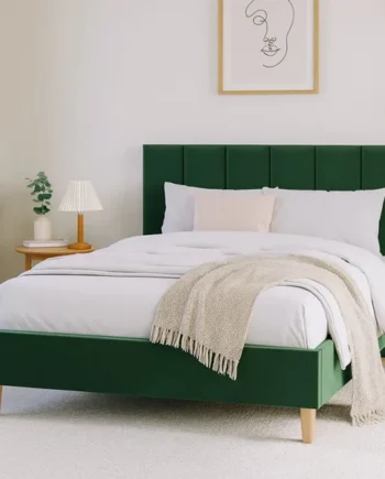 Millbrook Piper Double Fabric Bed Frame - Green