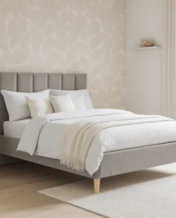 Millbrook Piper Double Fabric Bed Frame-Natural