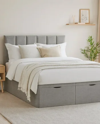 Millbrook Piper Double Fabric End Lift Ottoman Bed - Grey