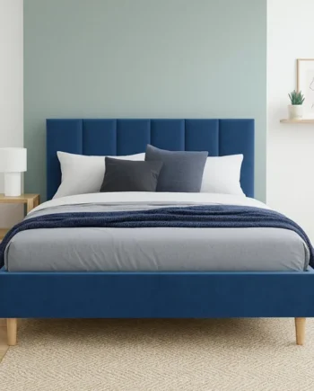 Millbrook Piper Double Velvet Bed Frame - Blue
