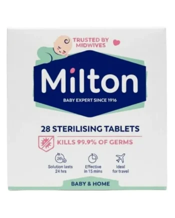 Milton Baby Bottle Sterilising Tablets – 1 Pack (28 Tablets) | Cold Water Steriliser for Feeding Bottles & Soothers | Fast Dissolving Cleaning
