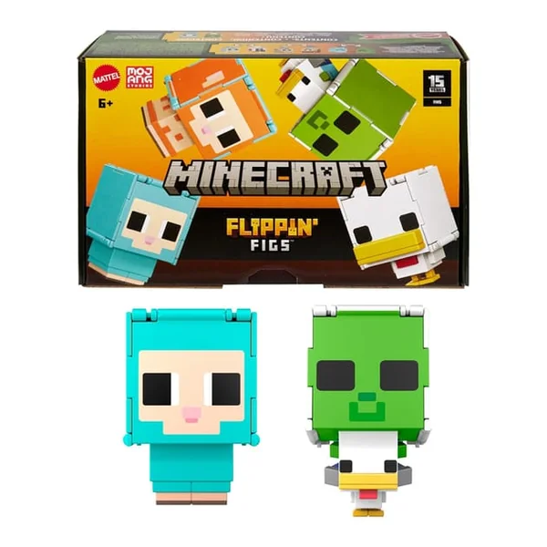 Minecraft Flippin’ Figs 2-Pack 2-in-1 4" Action Figures