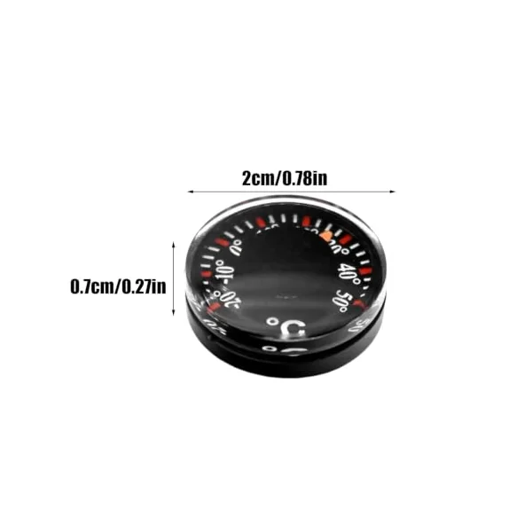 Mini Temperature Gauge -20~50 Degree C Accuracy Portable Gauge | Camping Outdoor Thermograph for Car RV Fridge Garden Patio Window Door Marine Motorcycle Hiking Porch