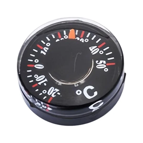 Mini Temperature Gauge 20mm Portable Round Accuracy Gauge | Camping Outdoor Thermograph for Car RV Fridge Garden Patio Window Door Marine Motorcycle Hiking Porch