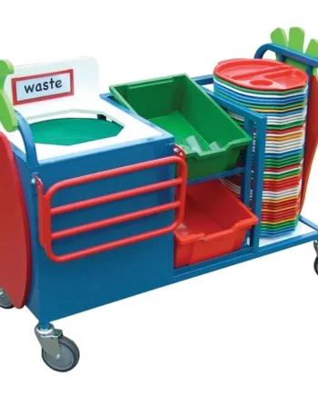 Mini Waste Trolley With Tray Rail