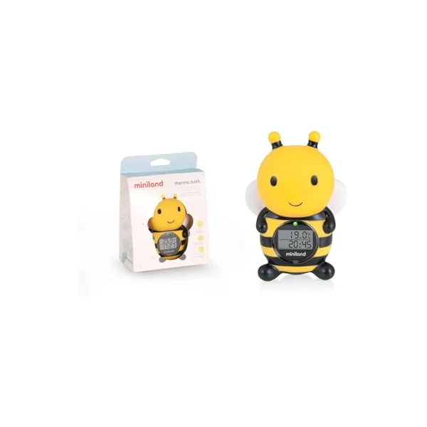 Miniland Bee Shaped Bath and Environmental Thermometer, multi-color