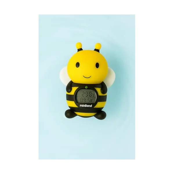 Miniland Bee Shaped Bath and Environmental Thermometer, multi-color