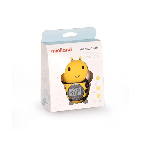 Miniland Bee Shaped Bath and Environmental Thermometer, multi-color