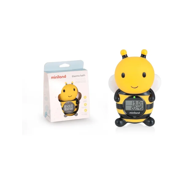 Miniland Bee Shaped Bath and Environmental Thermometer, multi-color