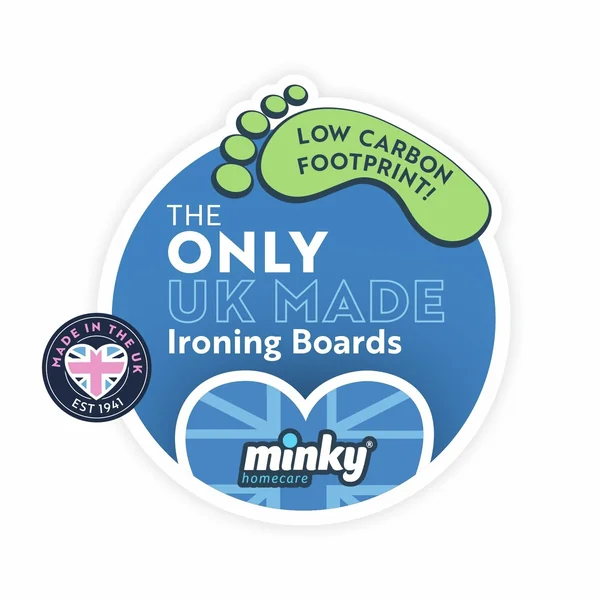 Minky 122 x 38cm Ergo Prozone Ironing Board – Metallic