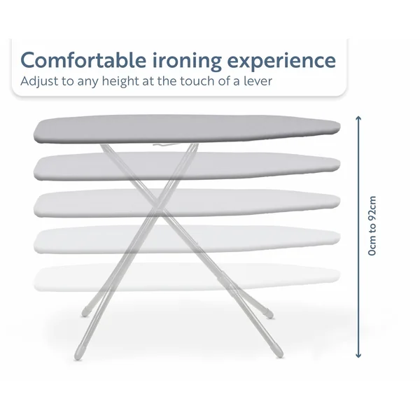 Minky 122 x 38cm Ergo Prozone Ironing Board – Metallic