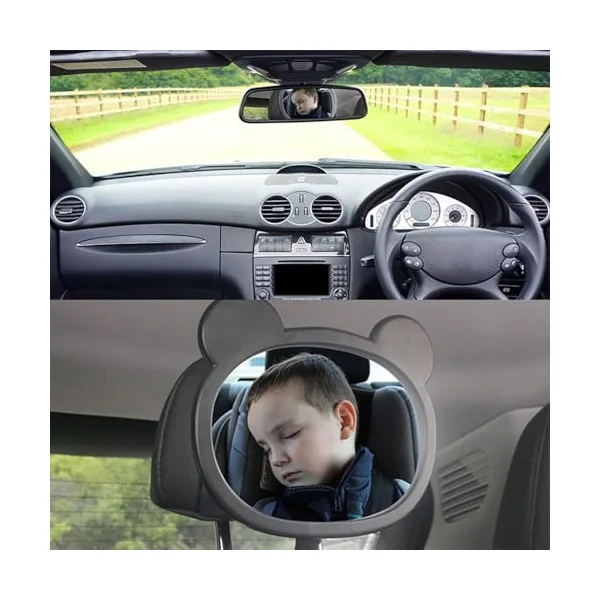 Mirror for Car 360 Degree Rotating Rearview Safety | Rear Facing Car Seat Mirror Safety Rearview Monitor Safety Observation for Backseat Rear Travel Stroller Backseat Travel