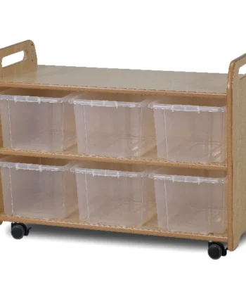 Mobile 2 Shelf Unit with Display/Mirror Back