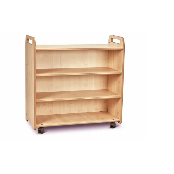 Mobile 3 Shelf Storage with Mirror Back