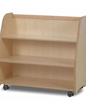 Mobile Shelf Unit With Mirror Back