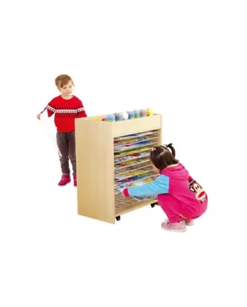 Mobile Wooden Drying Rack - 13 Shelf