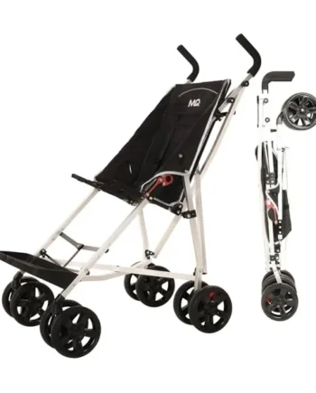 MobiQuip XL Disability Pushchair, Black - Special Needs Stroller for Older Children up to 50kg - Lightweight Folding Aluminium Frame - Adjustable Footplate & 5-Point Harness - Smooth & Portable