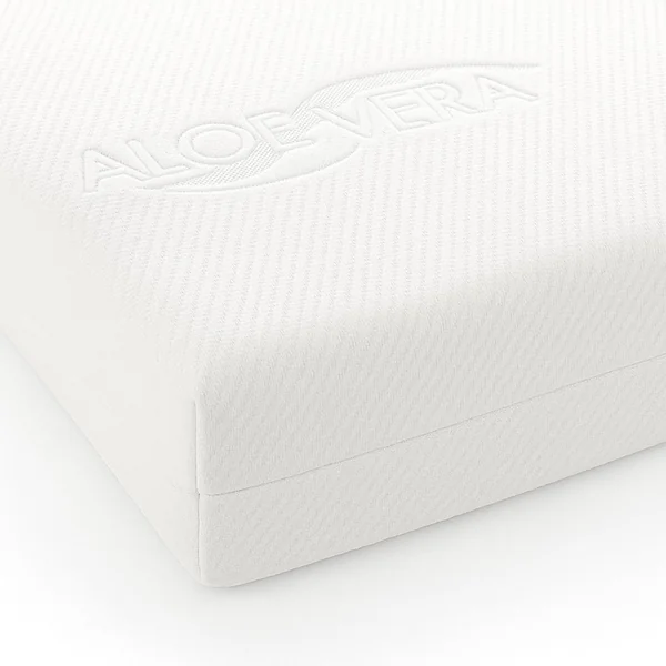 Mokee Cot Mattress 120 x 60cm Breathable Cot Bed Mattress infused with Aloe Vera - Quilted Cot Mattress with Removable Cover 10cm thickness