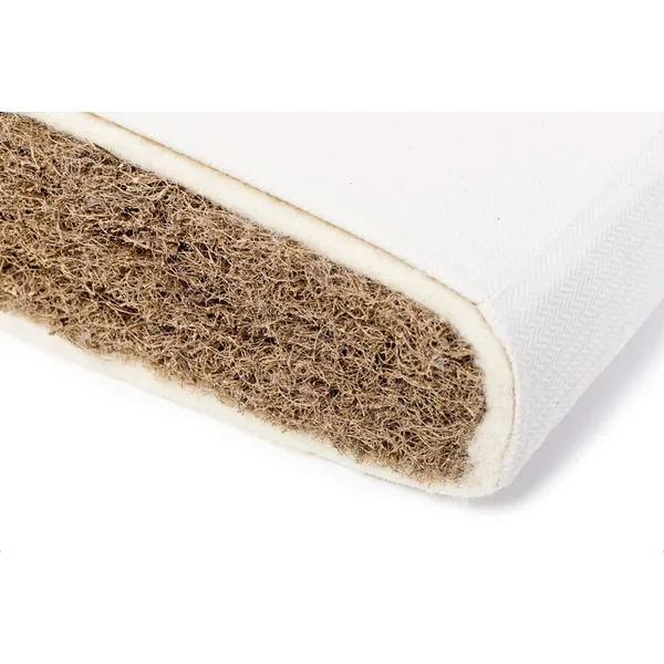 Mokee Natural Baby Cot Mattress, Breathable Mattress For Babies, Coconut Fibre and Natural Wool, Hypoallergenic Cot Bed Mattress (140 x 70)