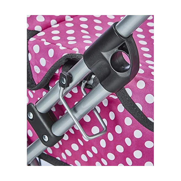Molly Dolly Dolls Pram - Toy Pram With Adjustable Handle Height | For 3-6 Year Old Girls - Baby Doll Pram For Girls Age 2 +