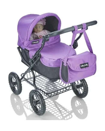 Molly Dolly Dolls Pram - Toy Pram With Adjustable Handle Height | For 3-6 Year Old Girls - Baby Doll Pram For Girls Age 2 +