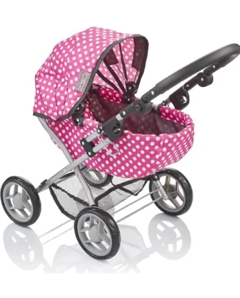 Molly Dolly My First Dolls Pram - Adjustable Toy Pram for Girls Age 2-5 | Baby Doll Pram - Dolls Toy Pushchair Stroller