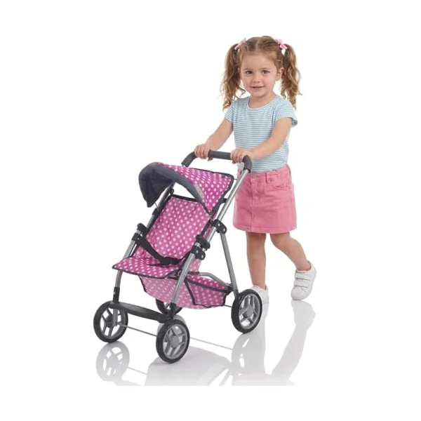 Molly Dolly My First Doll's Pushchair - Collapsible Toy Pram For Girls