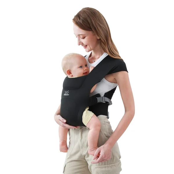 MOMTORY Baby Carrier for Newborns, Ergonomic Hip Seat Carrier, 3-12kg | M-Position Hip Support, Adjustable Fit for Newborns & Toddlers, Velcro Fastening, Padded Head & Neck Support
