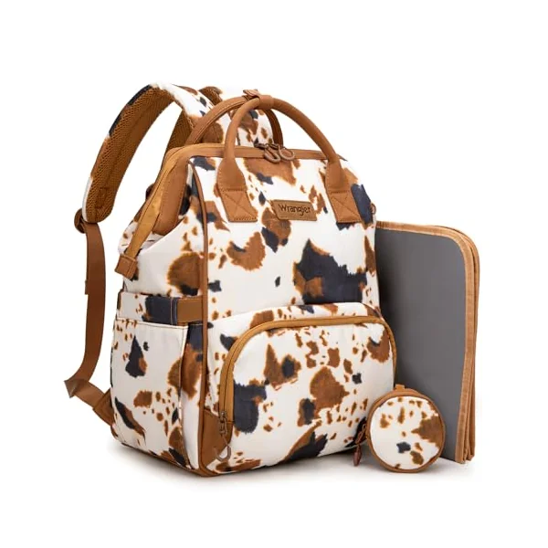 Montana West Wrangler Diaper Bag Backpack Aztec Callie Bag Travel Backpack Purses Western Multi-Function Baby Bags for Mom