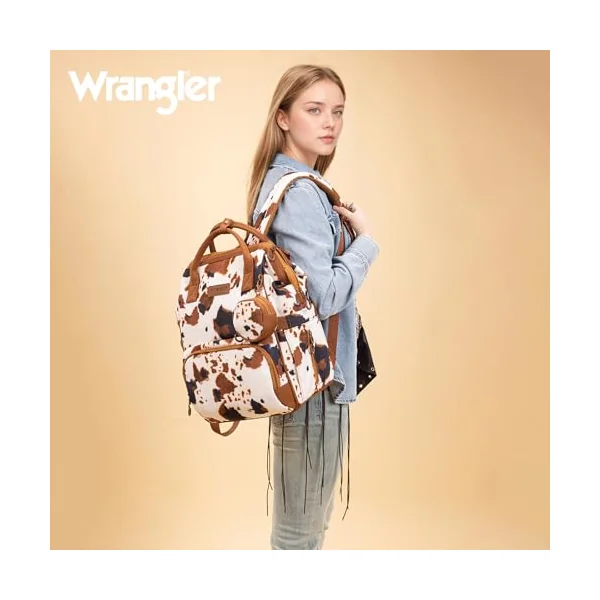 Montana West Wrangler Diaper Bag Backpack Aztec Callie Bag Travel Backpack Purses Western Multi-Function Baby Bags for Mom