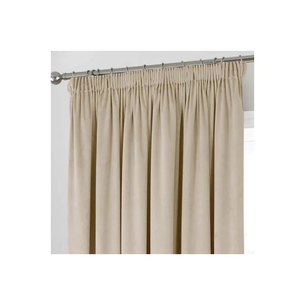 Montreal Taped Top Natural Curtains