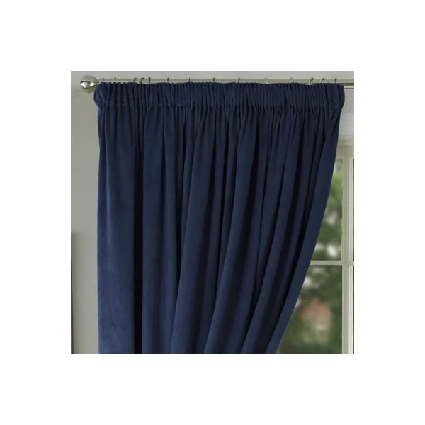 Montreal Taped Top Navy Curtains
