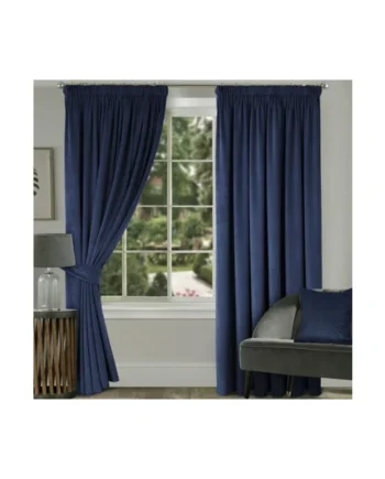 Montreal Taped Top Navy Curtains