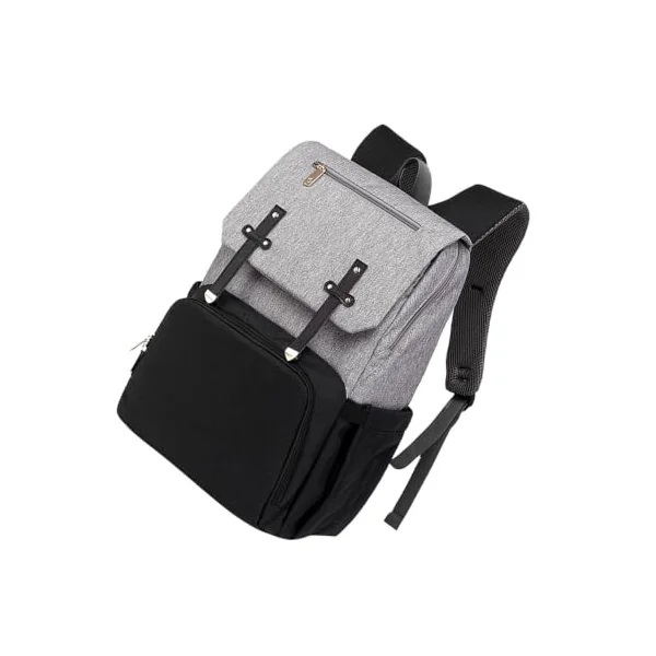 Multi-Function Large Capacity Double Products Backpack for Travel with Portable Changing Mat and Insulated Bottle Holder, Suitable for Moms and Dads