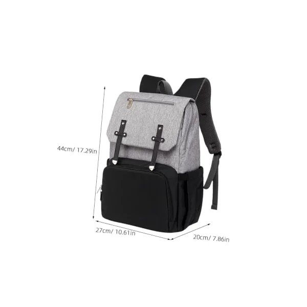 Multi-Function Large Capacity Double Products Backpack for Travel with Portable Changing Mat and Insulated Bottle Holder, Suitable for Moms and Dads