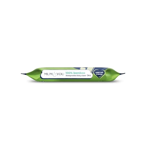 Mum & You Bamboo Baby Wipes Multipack - 100% Biodegradable Wet Bamboo Wipes (20 Packs), 99.4% Water| Ideal Wipes for Sensitive Newborn Skin, Wet Tissue