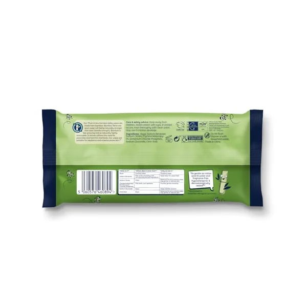 Mum & You Bamboo Baby Wipes Multipack - 100% Biodegradable Wet Bamboo Wipes (20 Packs), 99.4% Water| Ideal Wipes for Sensitive Newborn Skin, Wet Tissue