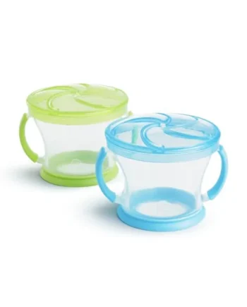 Munchkin 2 Pack Snack Catchers Baby Food Storage | Blue/Green