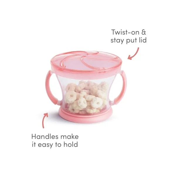 Munchkin 2 Pack Snack Catchers Baby Food Storage | Pink/Purple
