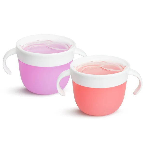Munchkin 2 Pack Snack Catchers Baby Food Storage | Purple/Pink
