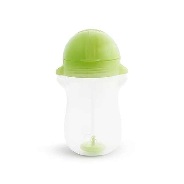 Munchkin 2 Pack Tip&Sip Toddler Weighted Straw Cups | 296ml | Green/Blue